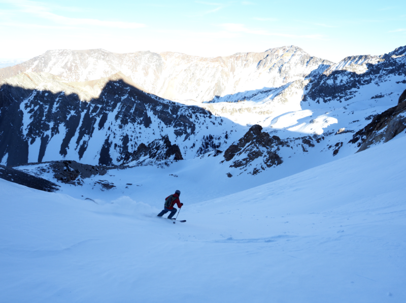 A mix of wind buff, windboard, and hard & fast skiing