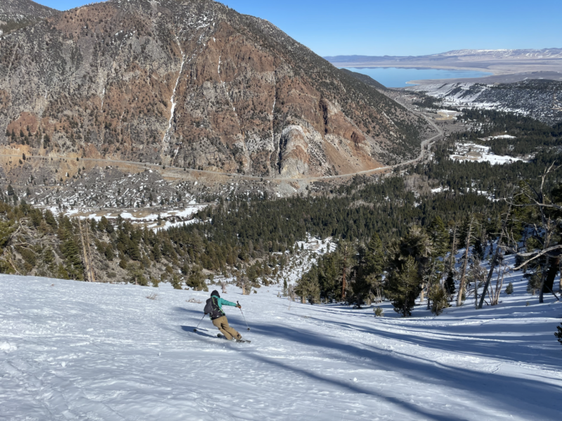 Skiing was, in fact, also spring like where the coverage existed