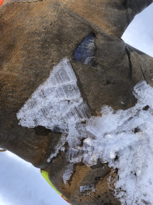 Massive surface hoar found along Lundy Creek