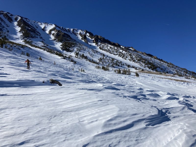 Wind sculpturing under the East Peak of Dana