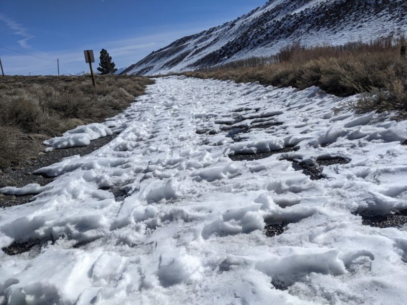 Typical 3D texture snow on most of the approach road