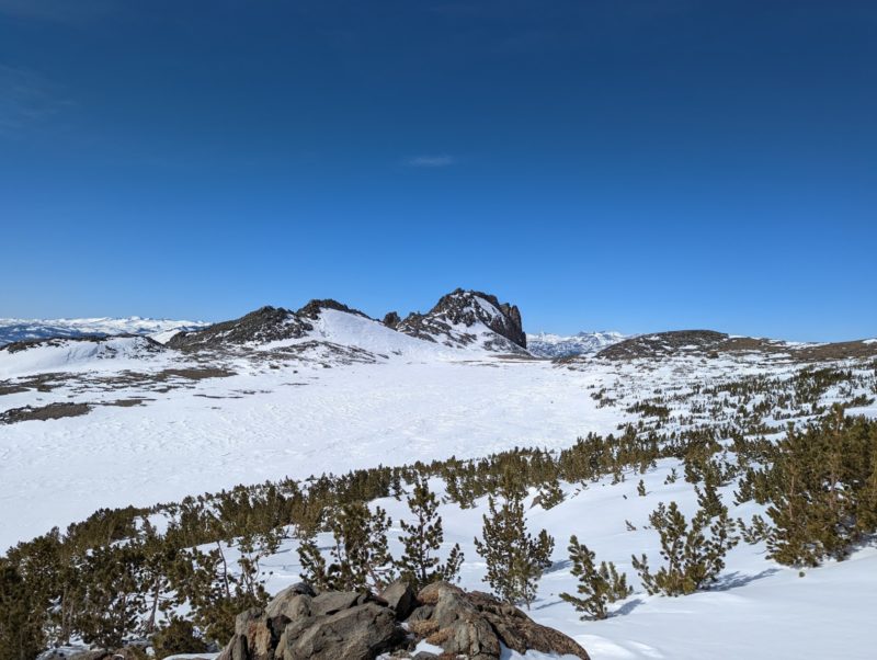 Traverse to Blue Crag, wind scoured, patchier coverage