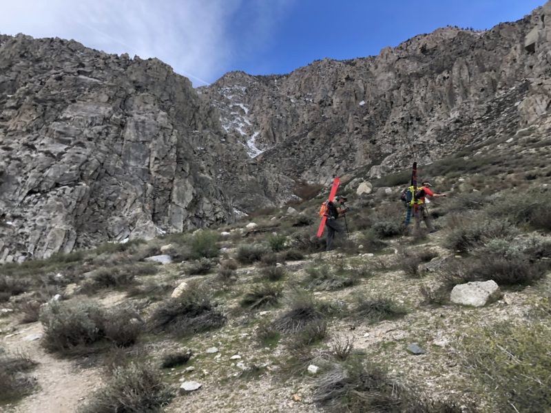 Solid hike to access diminishing snow on mt tom