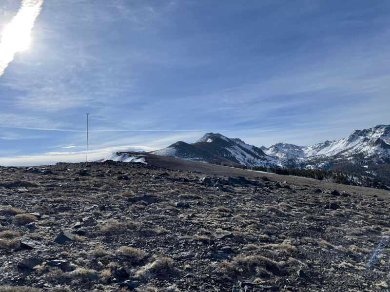 Snow is non-existent on S aspect of Sherwin ridge