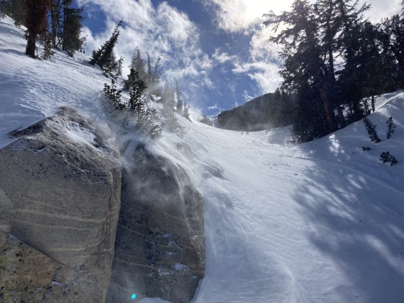 Cross loading on a small terrain feature approaching tree line.