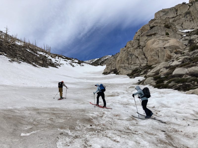 Smooth wind board provided the most supportable surface for climbing and descending.