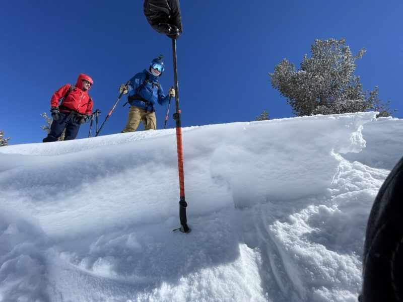 Reactive Wind slabs, red cone shoulder - 18