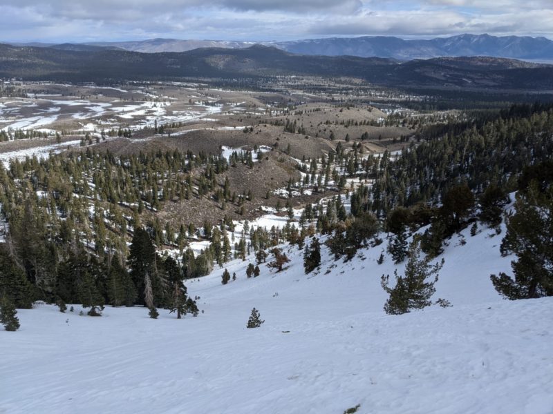 Coverage in the skiers left tele bowl still looked quite good