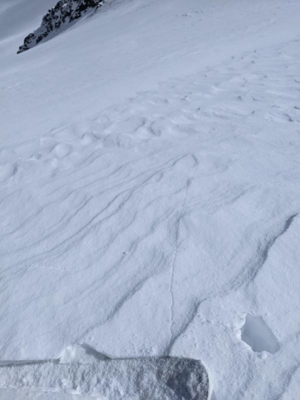 Shooting cracks at 10500 feet near the top of a bench in esha canyon