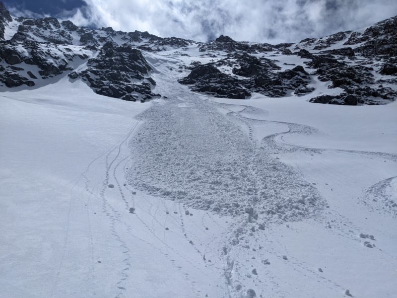 Ski cut triggered Soft slab avalanche on Esha peak