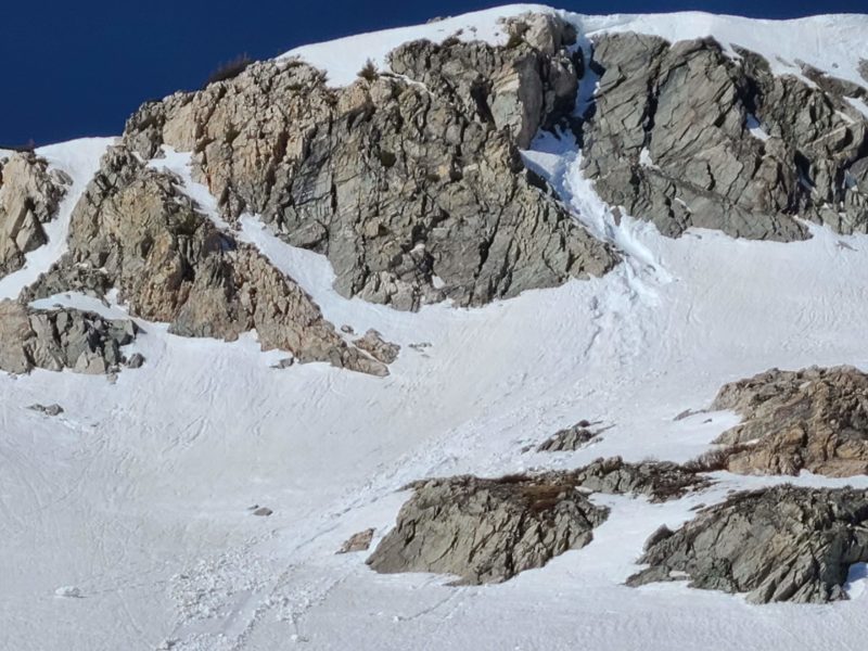 Apparent cornice collapse in the last couple days