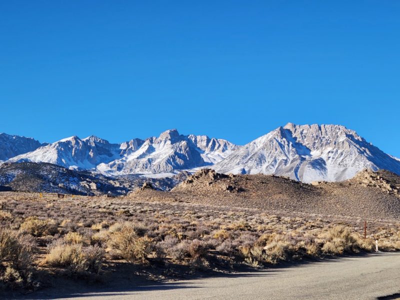 Snow cover in the Bishop Area