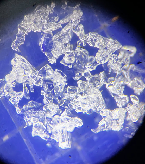 Near-Surface Facets formed by Radiation Recrystallization above a MF crust.