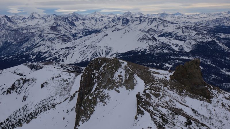 Sierra Crest looking south from San Joaquin Mountain Summit past Two Teats 12/22