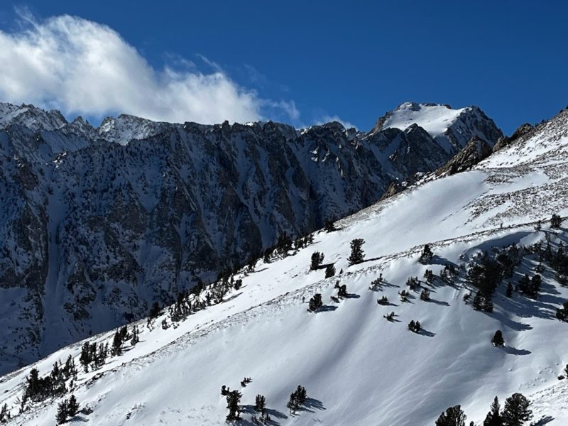 Wind loaded terrain features in  Bishop Creek