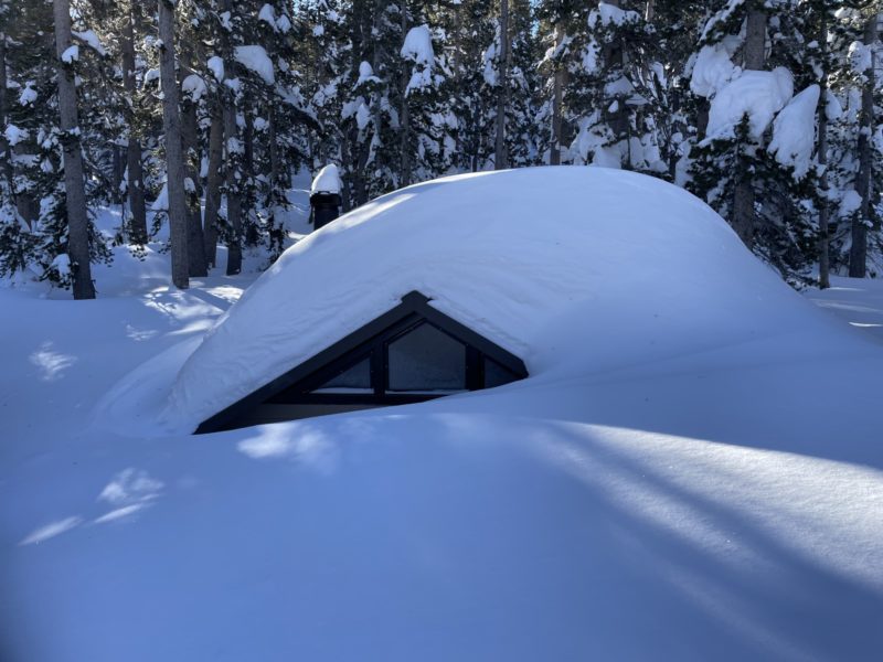 Restroom buried at Emerald Lake TH - it’s deep out there!