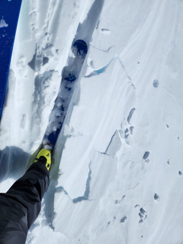 The most action we got from stomping on hard wind slabs