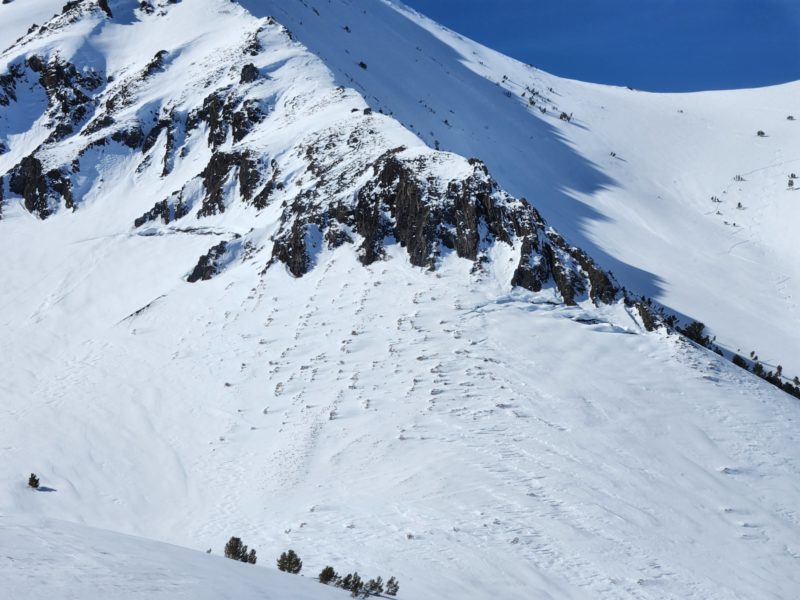 Glide cracks on Mt. Morrison