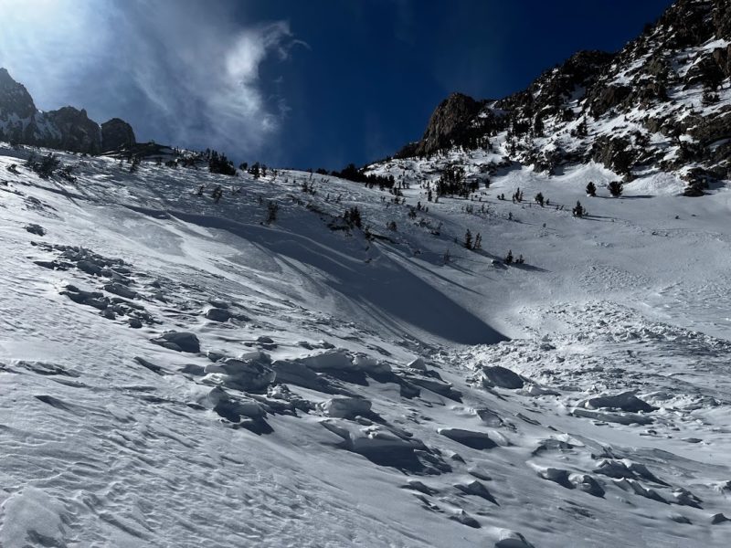 Small pocket of wind slab that released around the last wind loading event on 2/14. It stepped down another 20cm into an older wind slab and facet combo.  Small and isolated situation for now.