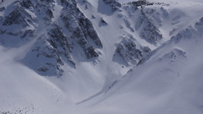 Debris from a natural avlanche. NW 9800' McGee Mountain. 2/26/23