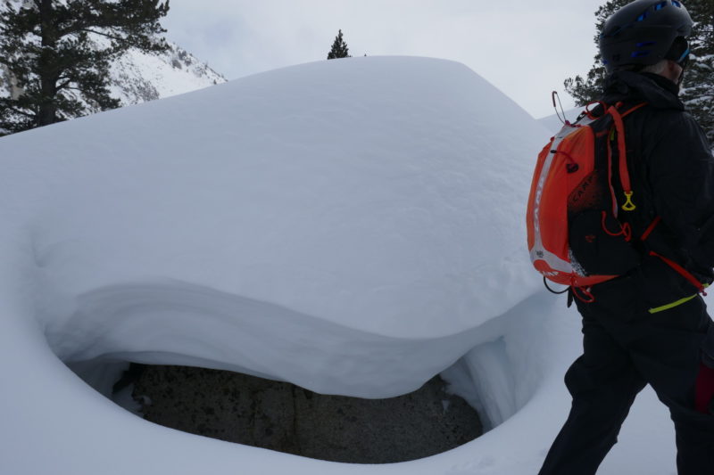 Typical of the coverage up there. Lots of snow and things like this to jump off if so inclined. 