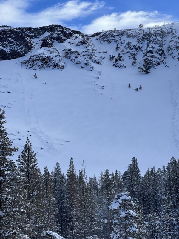 Loose dry release on Sherwin Ridge