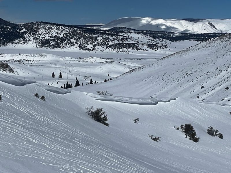 Cornice formation below treeline