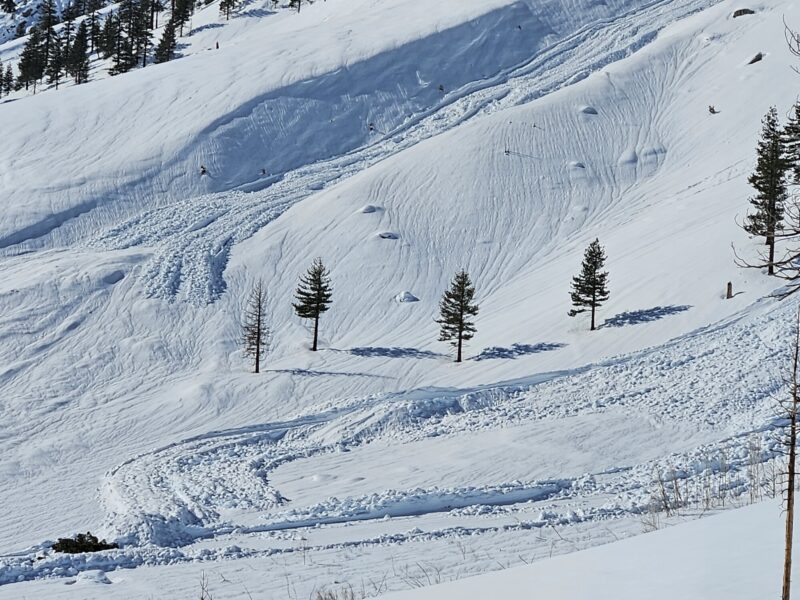 Avalanche above sky meadows ranch