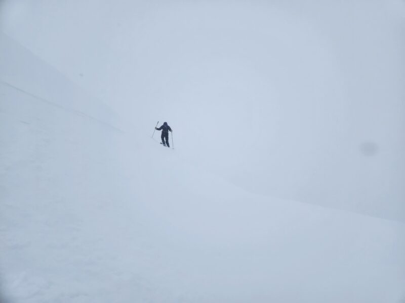 Very poor visibility above treeline