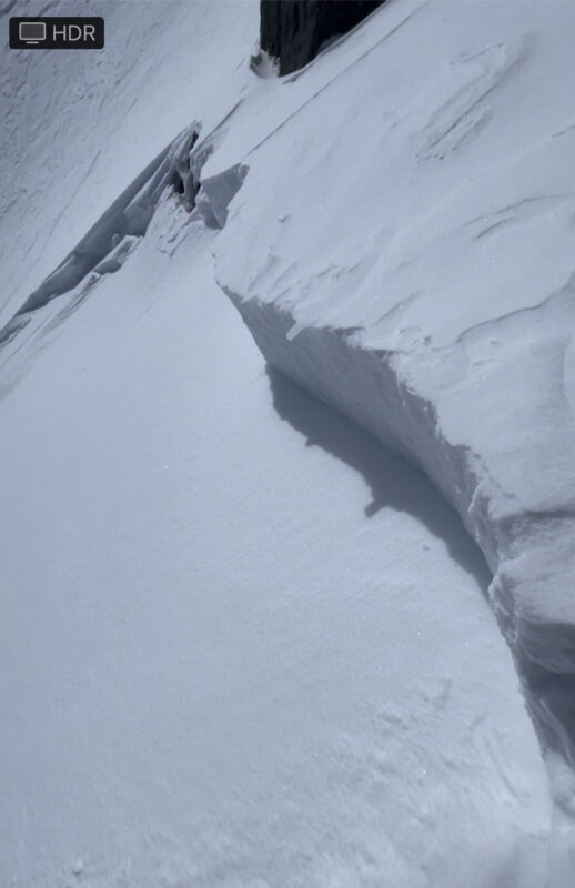 Small slide approx 30ft below the summit