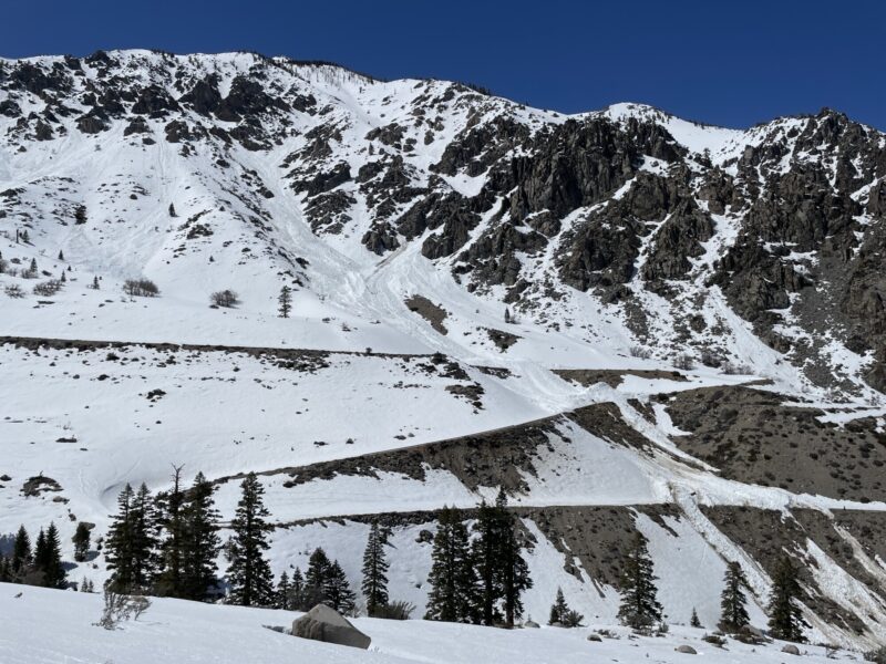 OV Rd covered in avy debris above 7k ft